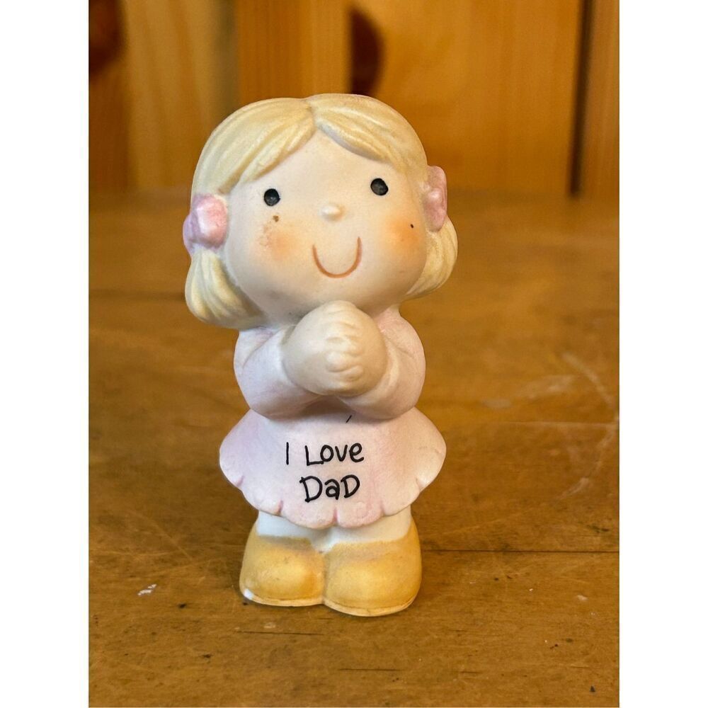 Vintage 1984 Enesco Dear God Kids "I Love Dad”Figurine (8177)